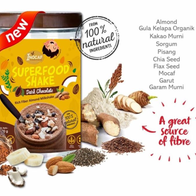 

TERJAMIN GULAKONG INOCAF SUPERFOOD ALMOND MILKSHAKE MINUMAN COKLAT FIBER SEHAT !!!