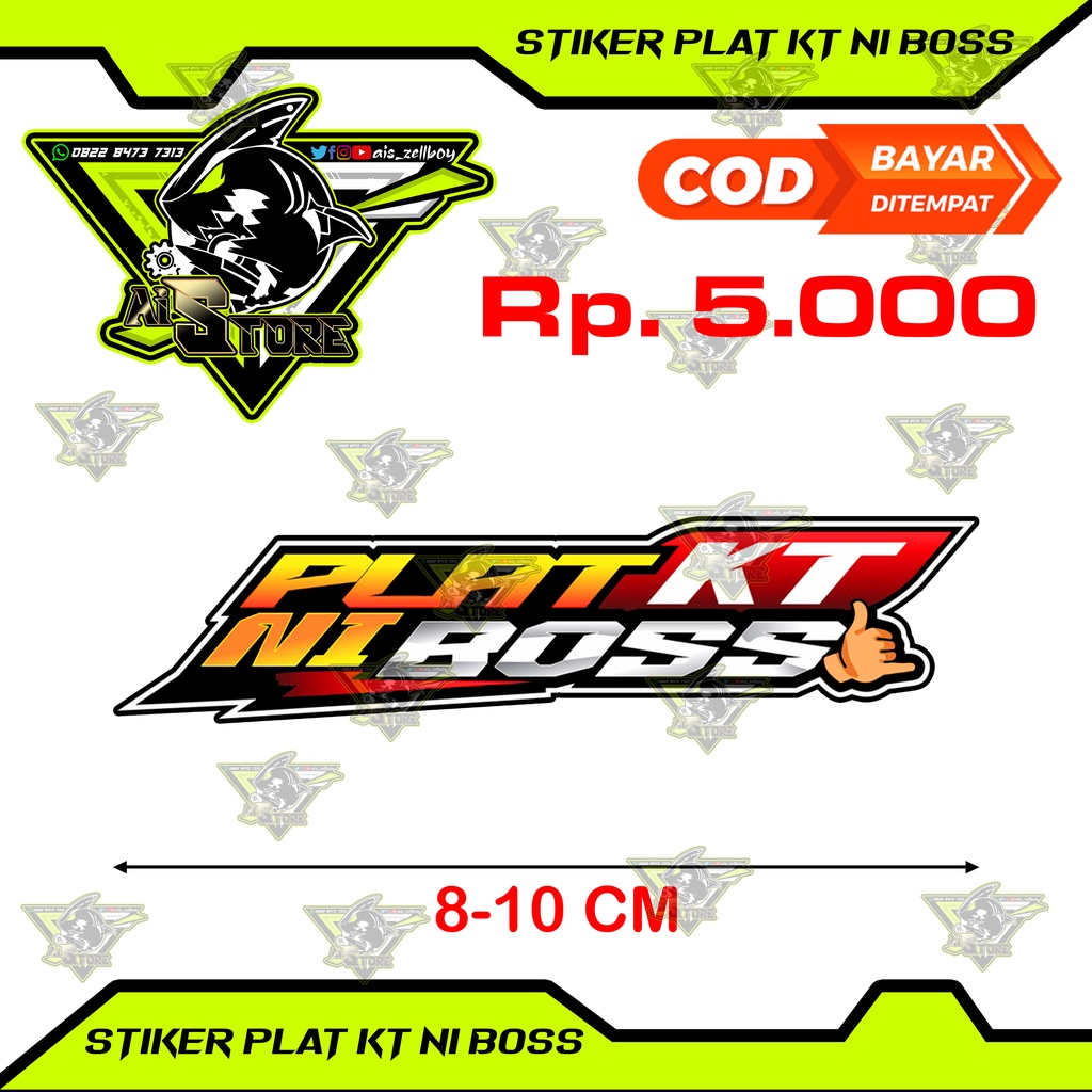 Stiker Plat KT Ni Boss