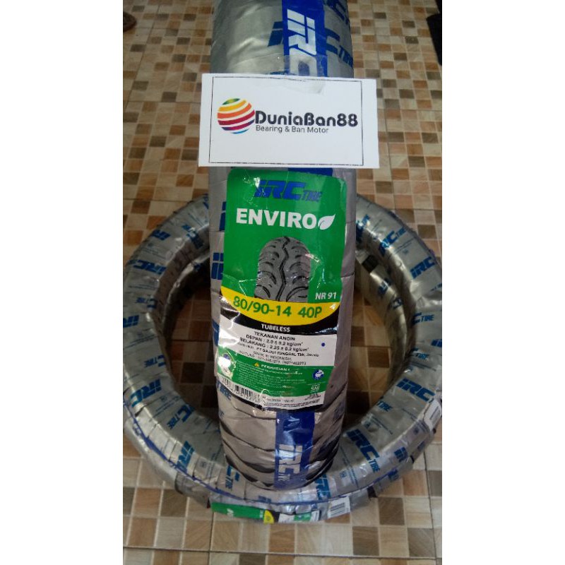 Ban Motor IRC ENVIRO 80 90 Ring 14 Tubeless Matic