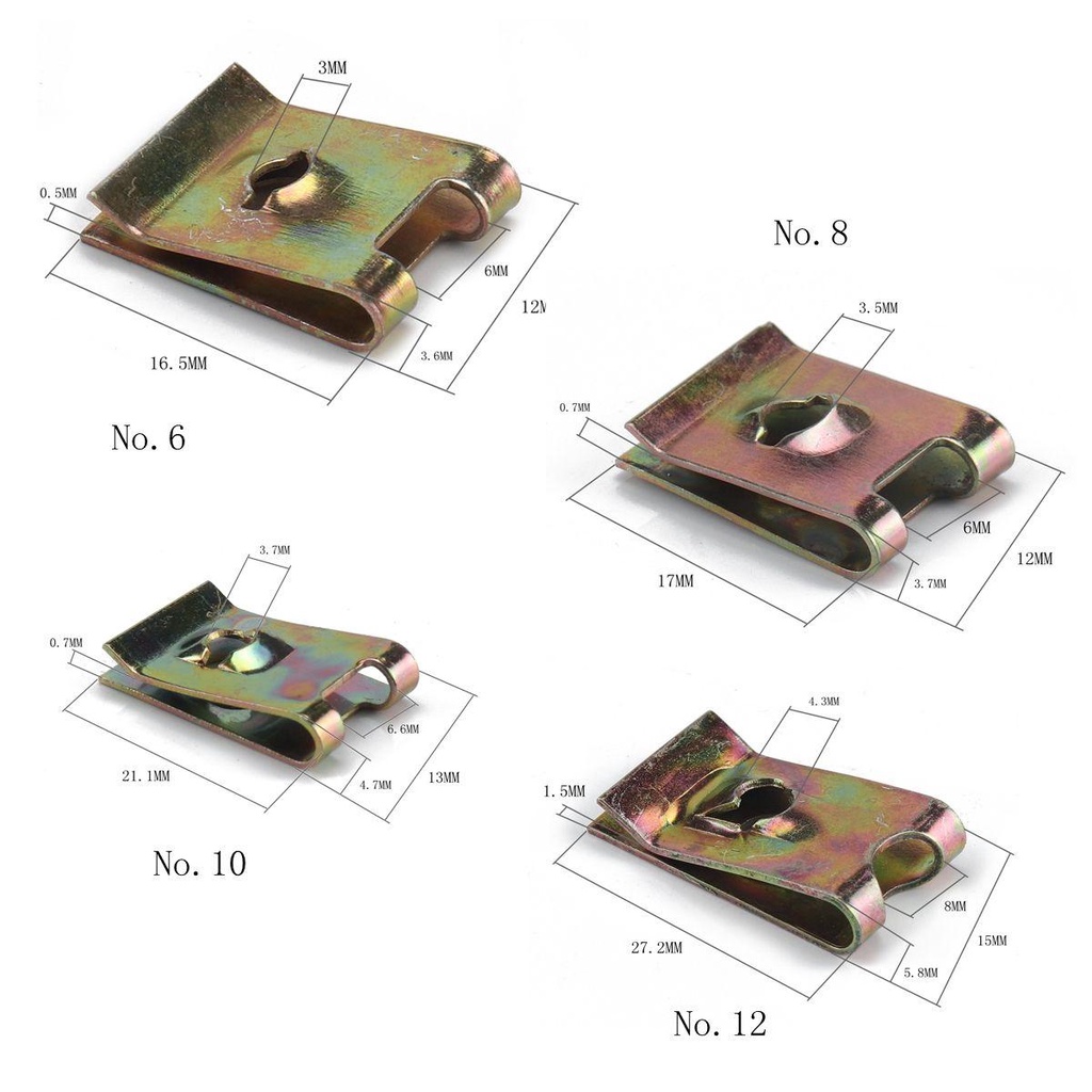 Top 110Pcs Klip Spire Lug Nut 110Pcs Rumah Kait Flange Sekrup BZP Tawana Speed
