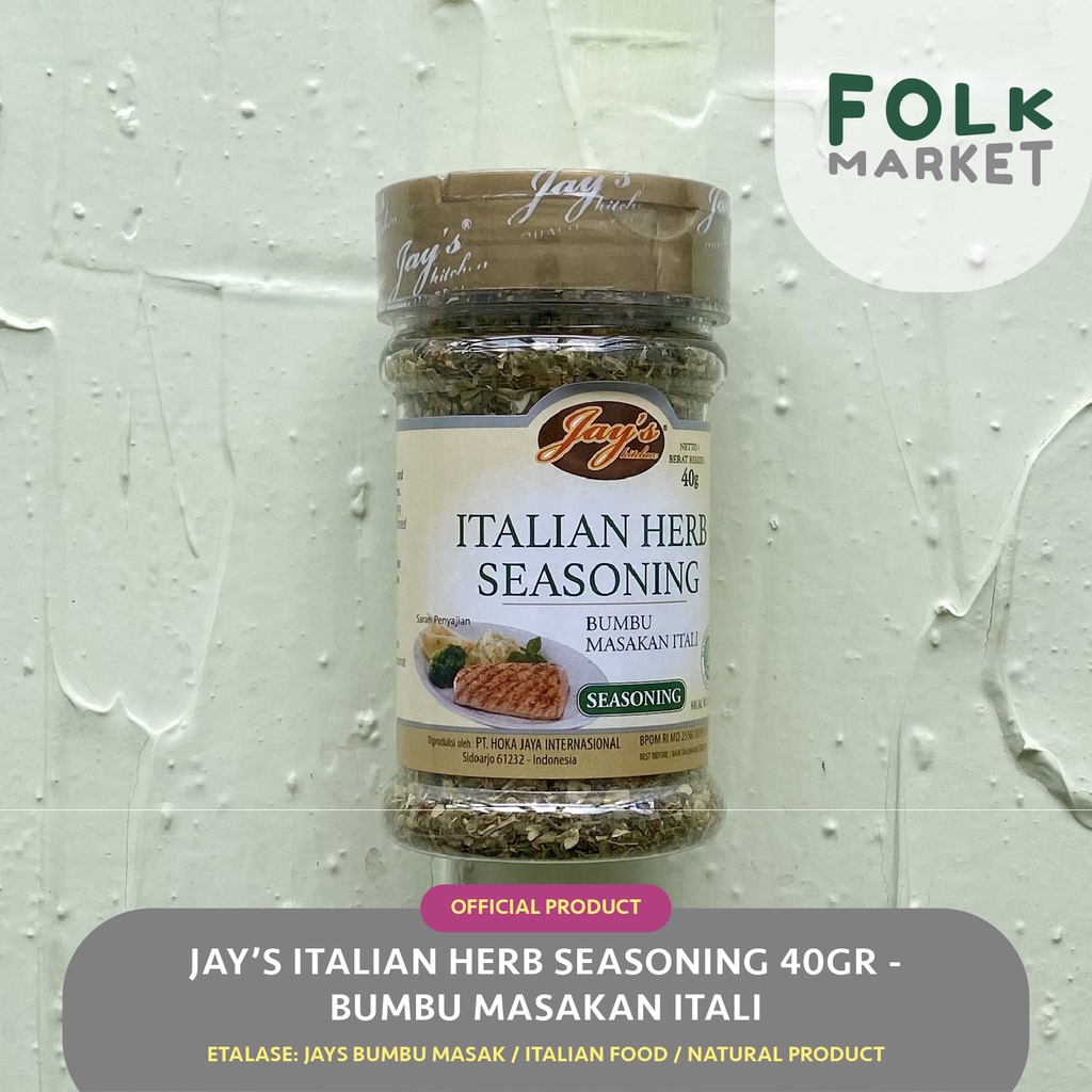 

JAY'S JAYS Italian Herb Seasoning 40gr - Bumbu Rempah Masakan Itali