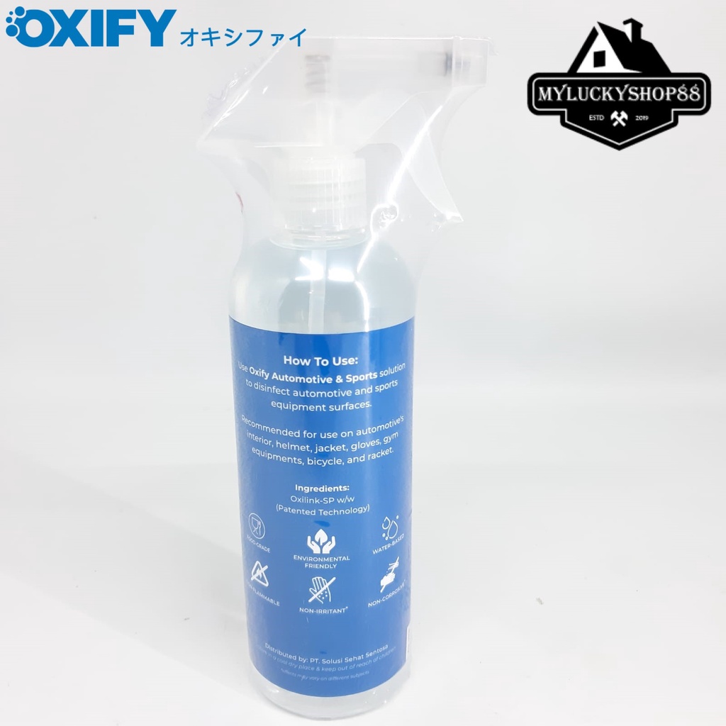 OXIFY Automotive Sports Sanitizer Disinfectant Japan 500ml Water Based