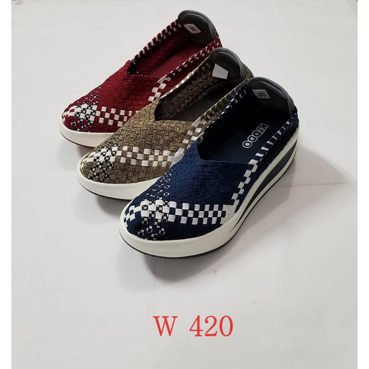 sepatu IMPORT anyaman rajut wanita ORI G420