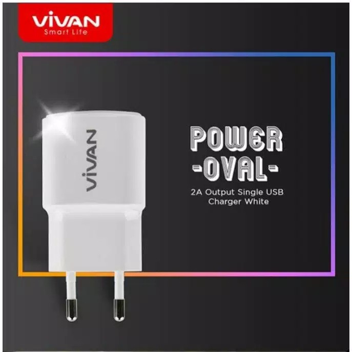 Batok VIVAN Power Oval 2A Output Single USB Charger