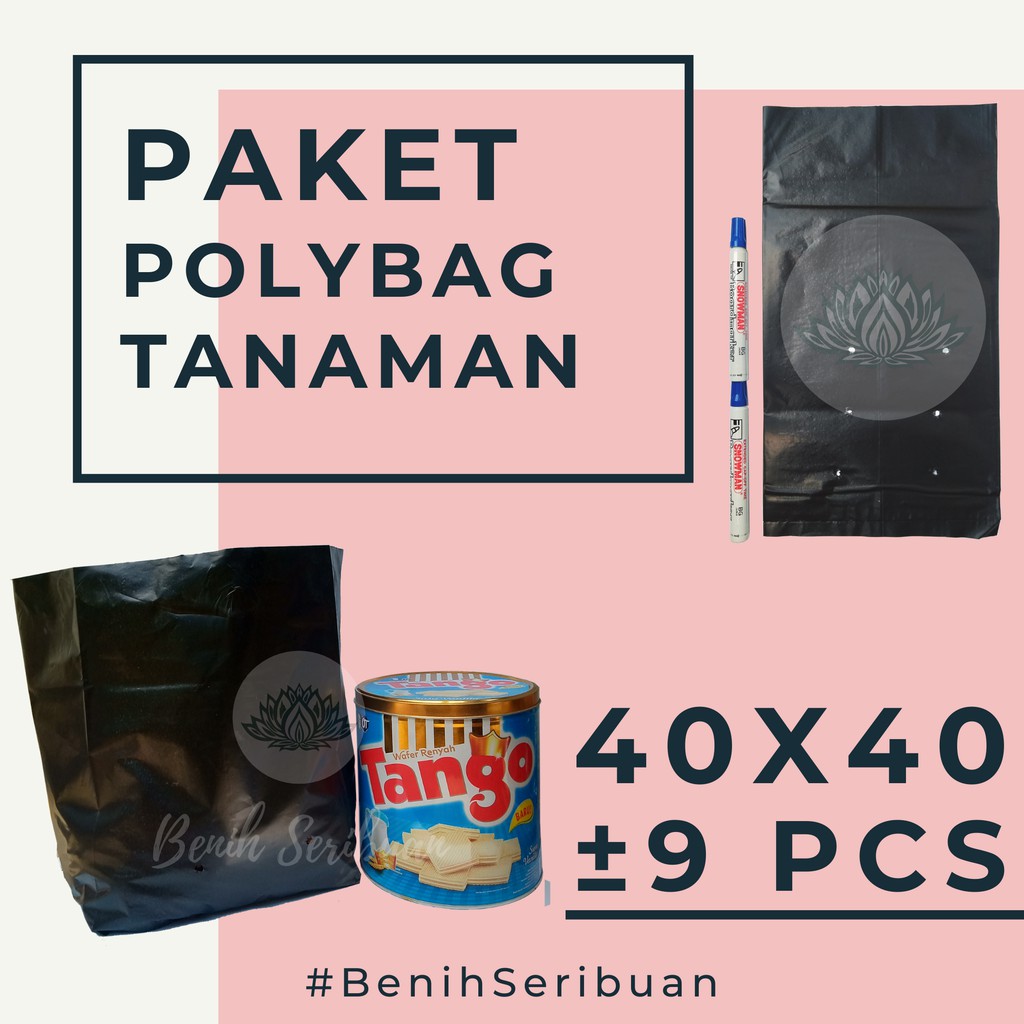 Polybag Tanaman 40x40 Isi 9 Lembar Polibag Besar Pot Plastik Polibek Tebal 40 x 40
