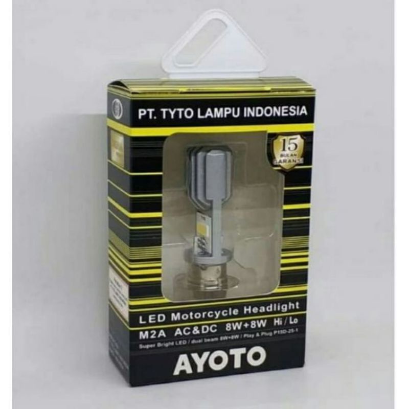 Lampu Depan LED Motor AYOTO M2A H6 AC DC Motor Matic Bebek RX King Satria FU