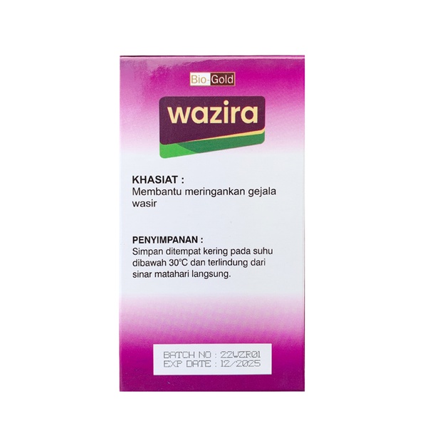 WAZIRA Obat Herbal Alami Atasi Wasir Ambeyen Ambeien Aman Halal BPOM Isi 60 Kapsul