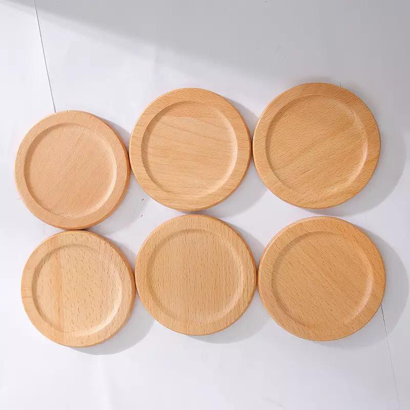 paket set tatakan alas cangkir gelas kayu isi 6pcs / wooden coaster set free wooden case / table pad