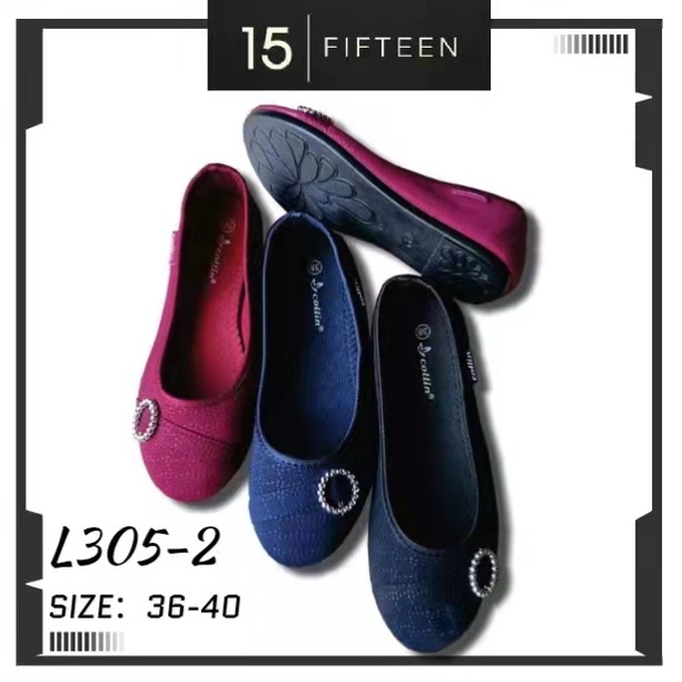 15 SHOP --- BIG SALE！！Sepatu Flat Wanita Baru Cantik Empuk Sekolah Kantor Casual L305