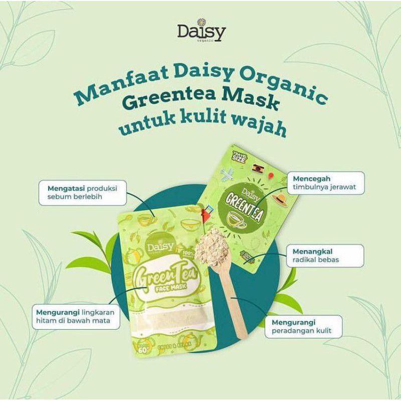 (BPOM) MASKER ORGANIC CAMILLE dan DAISY-daisy greentea