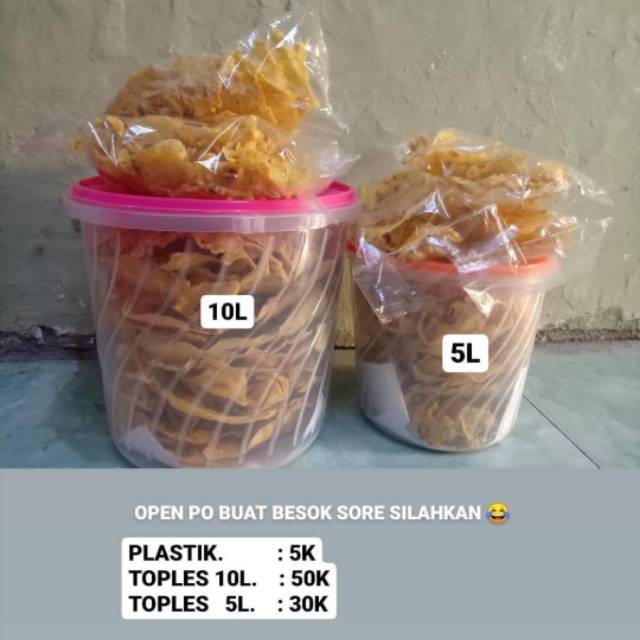 

Peyek renyah toples 5L