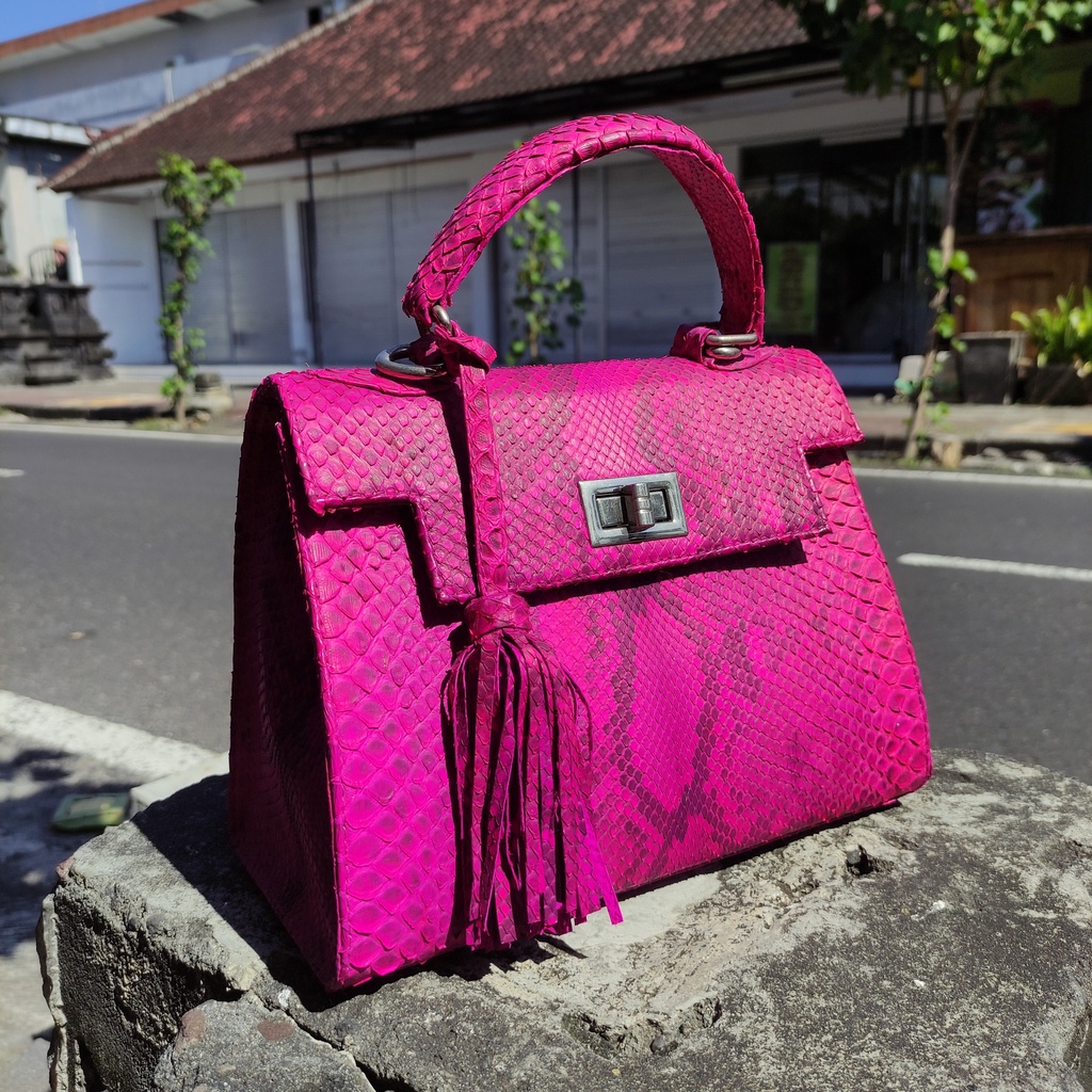 Tas Tangan Kelly Kulit Ular - Tas Tangan Wanita Kulit Ular