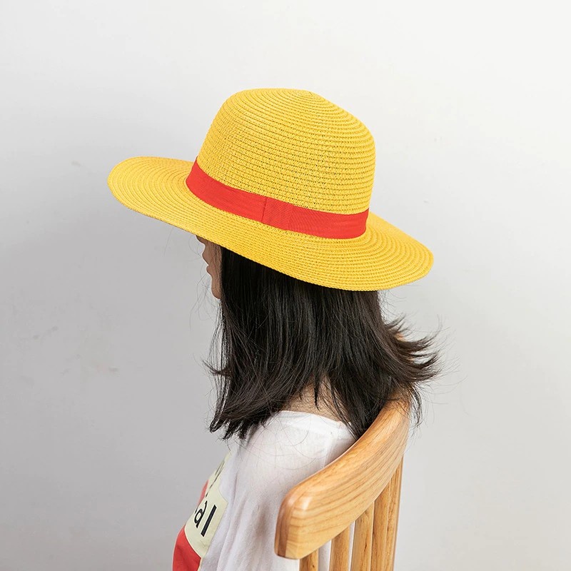 Topi Jerami One Piece Anime Monkey D. Luffy Ace Straw Hat Cosplay