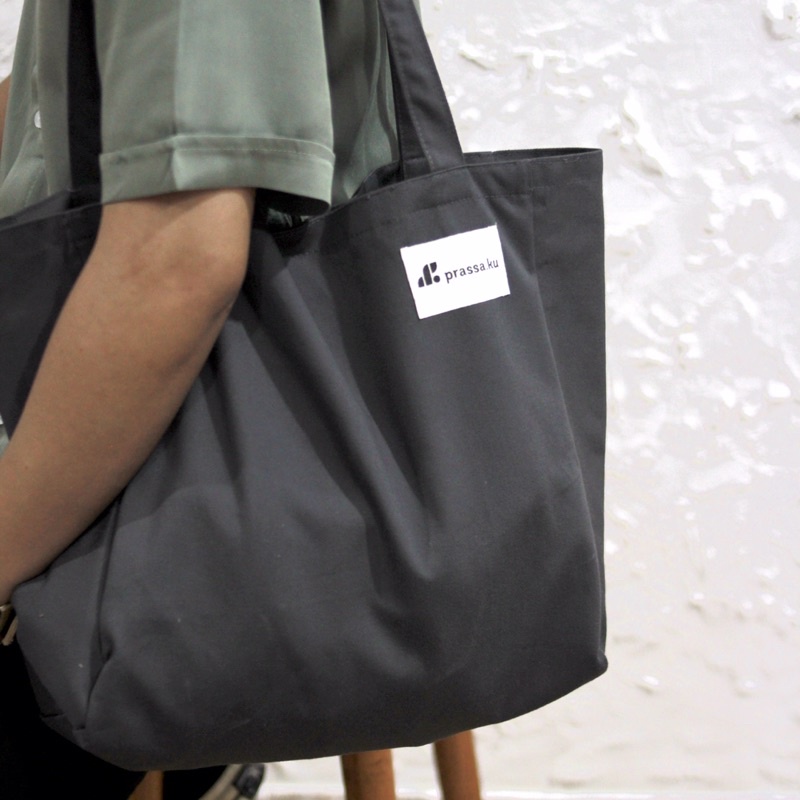 Prassa.ku | Facile Canvas.ku Grey - Tas Tote | Totebag Kanvas