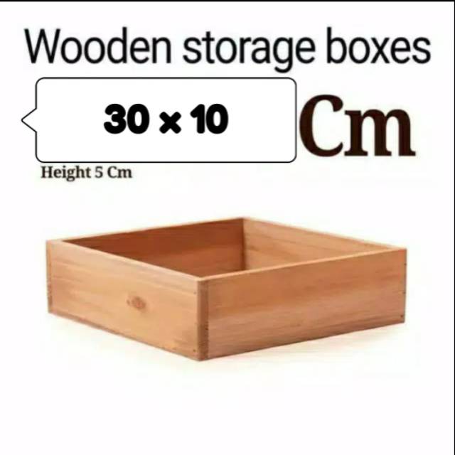 Storage Wooden box 30x10x5 Cm Kotak kayu tempat penyimpanan seserahan