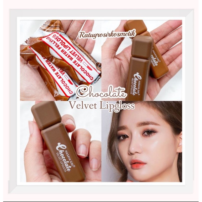 PROMO!!VELVET CHOCOLATE LIP GLOSS/LIP GLOSS COKLAT HASAYA GIRL NO.HH1062