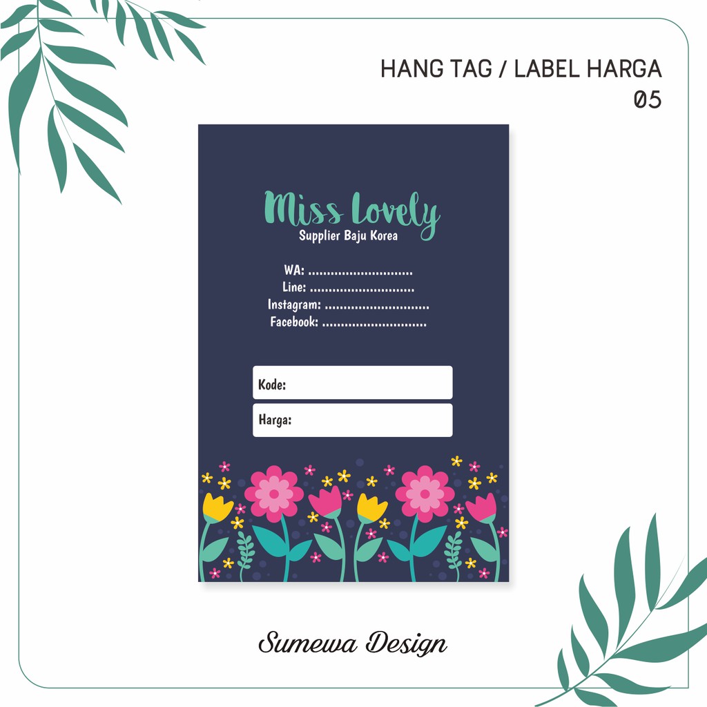 

Hang Tag / Price Tag / Label Harga / Label Baju 05