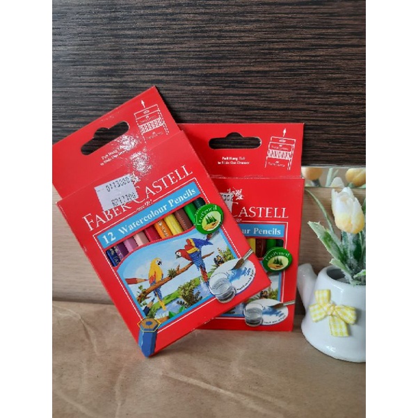 

FABER-CASTELL WATER COLOUR PENCILS 12 114462 / PENSIL CAT AIR 12 WARNA PENDEK