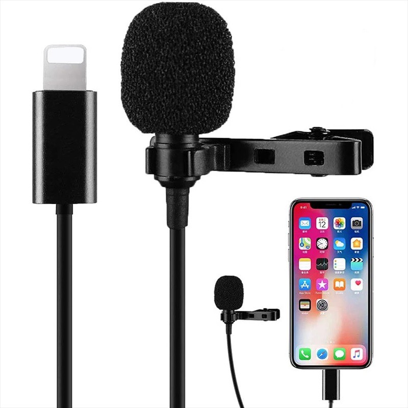 GL-120 - Lavalier Microphone for Lightning Port - 1.5M Length - Mikrofon Untuk Smartphone Tablet dengan Port Lightning Milik Kamu