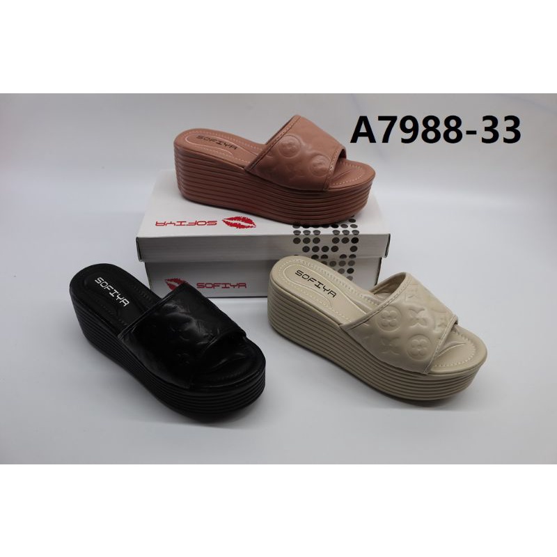 sandal wedges import sofiya 7988-33