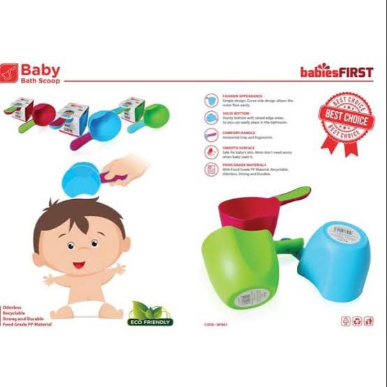 BabiesFIRST Baby Bath Scoop / Spoon - GAYUNG MANDI Bayi dan Anak Babies First FREE BUBBLE WRAP + DUS