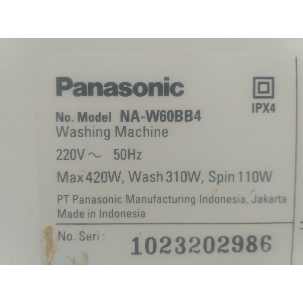 KARET V - BELT FAN BELT MESIN CUCI 2 TABUNG PANASONIC NA-W60BB4H