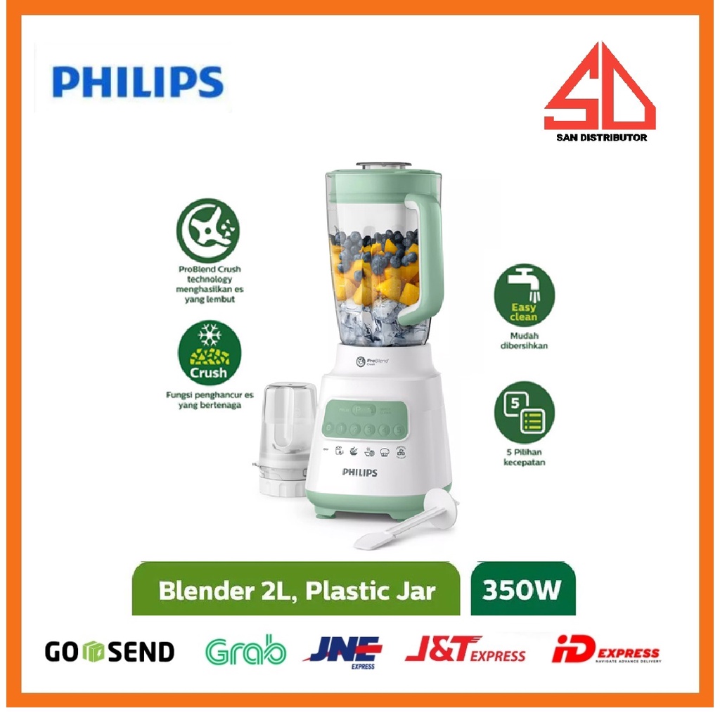 Blender PHILIPS Plastik 2L HR-2221 Garansi Resmi ori hr2221 2 liter