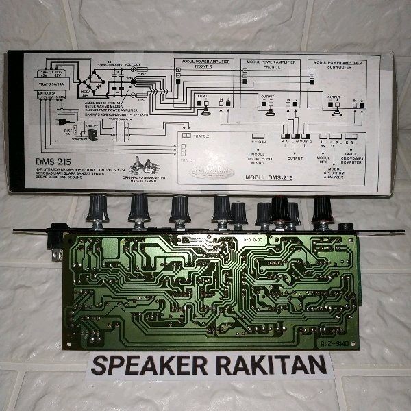 Kit Tone control Active Home Theater 2.1Channel plus multimedia MP3 dan Digital Karaoke DMS-215