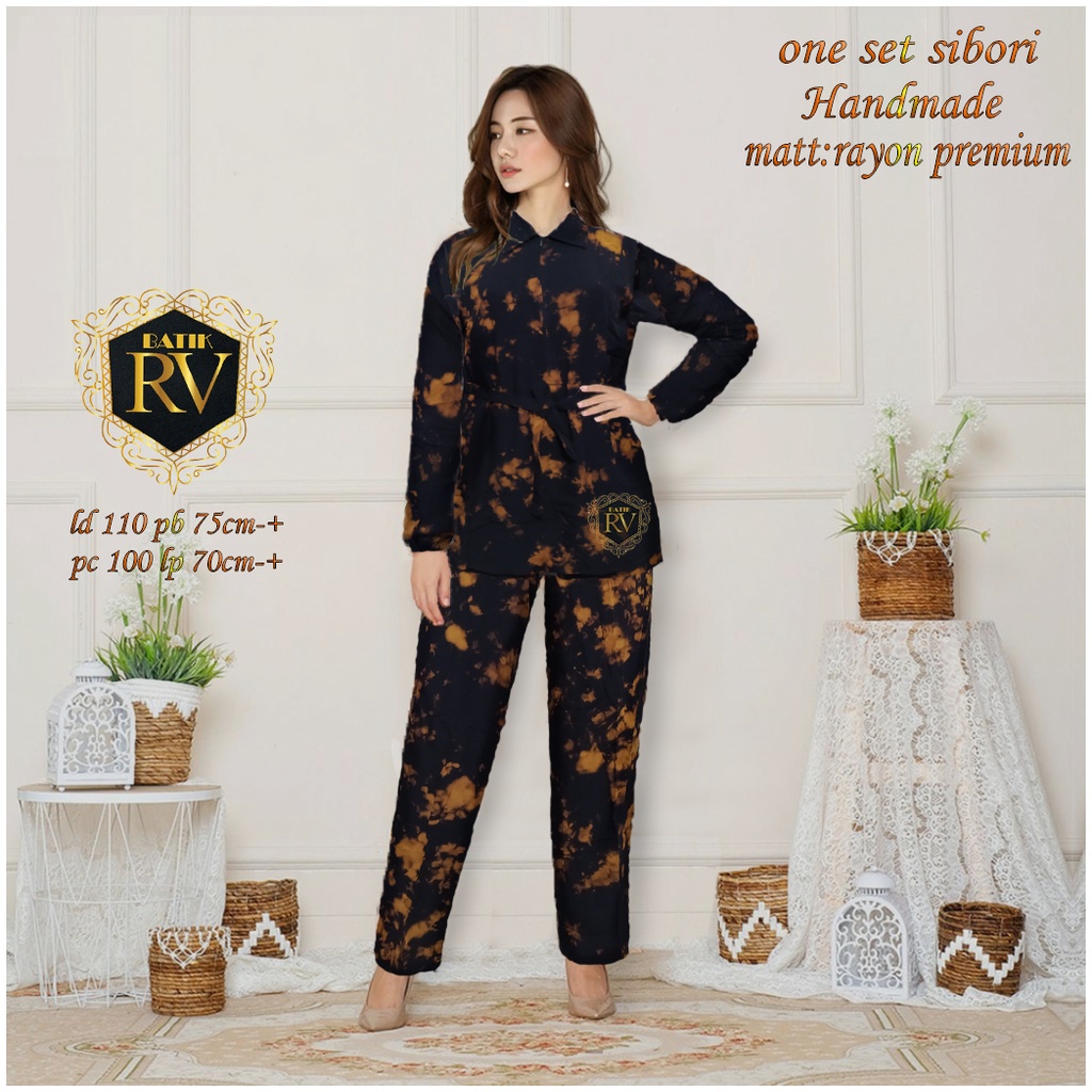 ONE SET SIBORI One set sibori Hoodie  Sibori Setelancp Setelanwanita Setbajucelana Setorinaura Batik