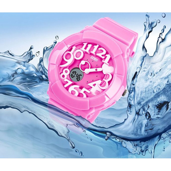 Original Skmei jam tangan cewek Anti Air Pink color