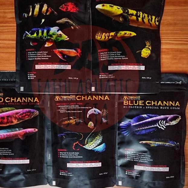 Pakan Ikan Pelet 88 Premium RED BLUE YELLOW MAXI CHANNA PREDATOR - Fatih Aquatic Jogja