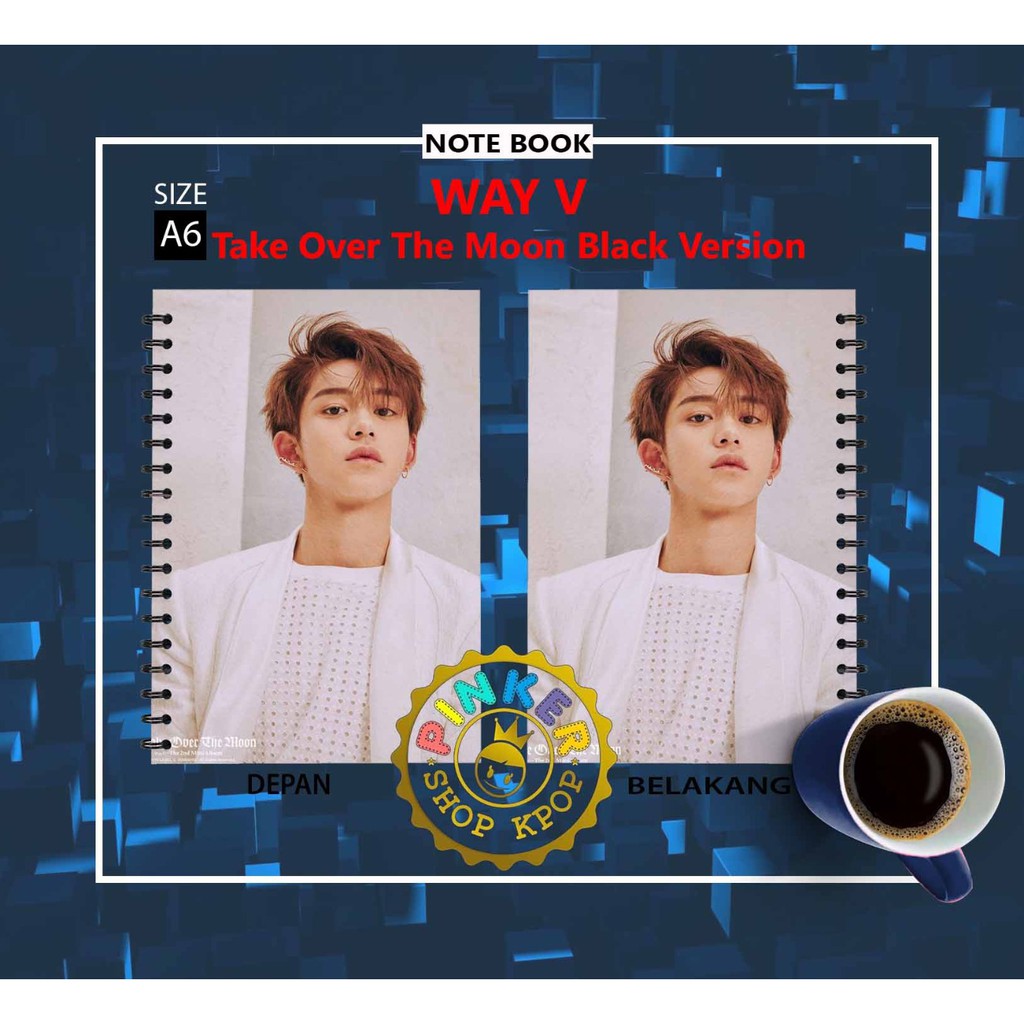 

[READY STOCK] Note/Notebook A6 WAY V Take Over The Moon Black Version Buku Notes Note