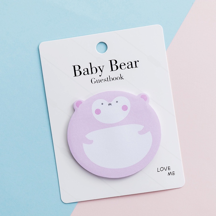 Sticky Note Lucu Post It Note Memo Kertas Tempel Note Tempel Sticky Notes Transparan Galaxy Gradient Gradasi Planet Scrapbook Jurnal Label Index Catatan Sekolah Kantor Office Deco Cute Lucu Imut-Bear Ungu