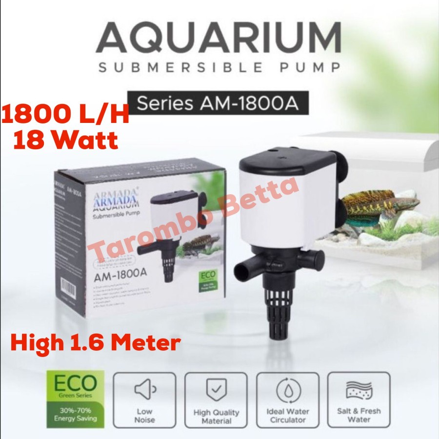 ARMADA AM 1800 A - Pompa Air Celup Kolam Ikan Aquarium Aquascape 1800A