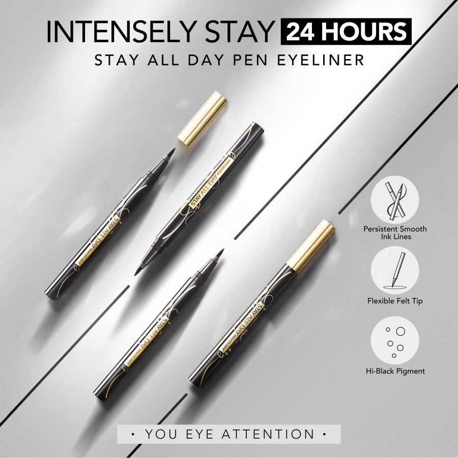 ☘️Yuri Kosmetik☘️ YOU STAY ALL DAY PEN EYELINER Black FREE TRAVEL SIZE