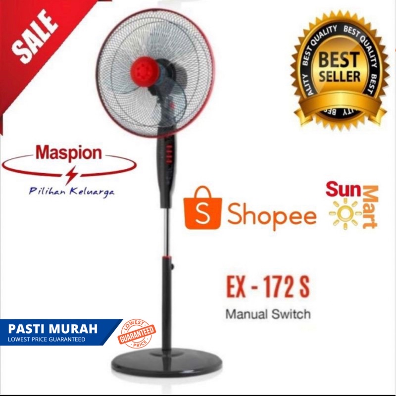 Stand Fan Maspion EX 172S / Kipas angin Berdiri Maspion 172 S Termurah