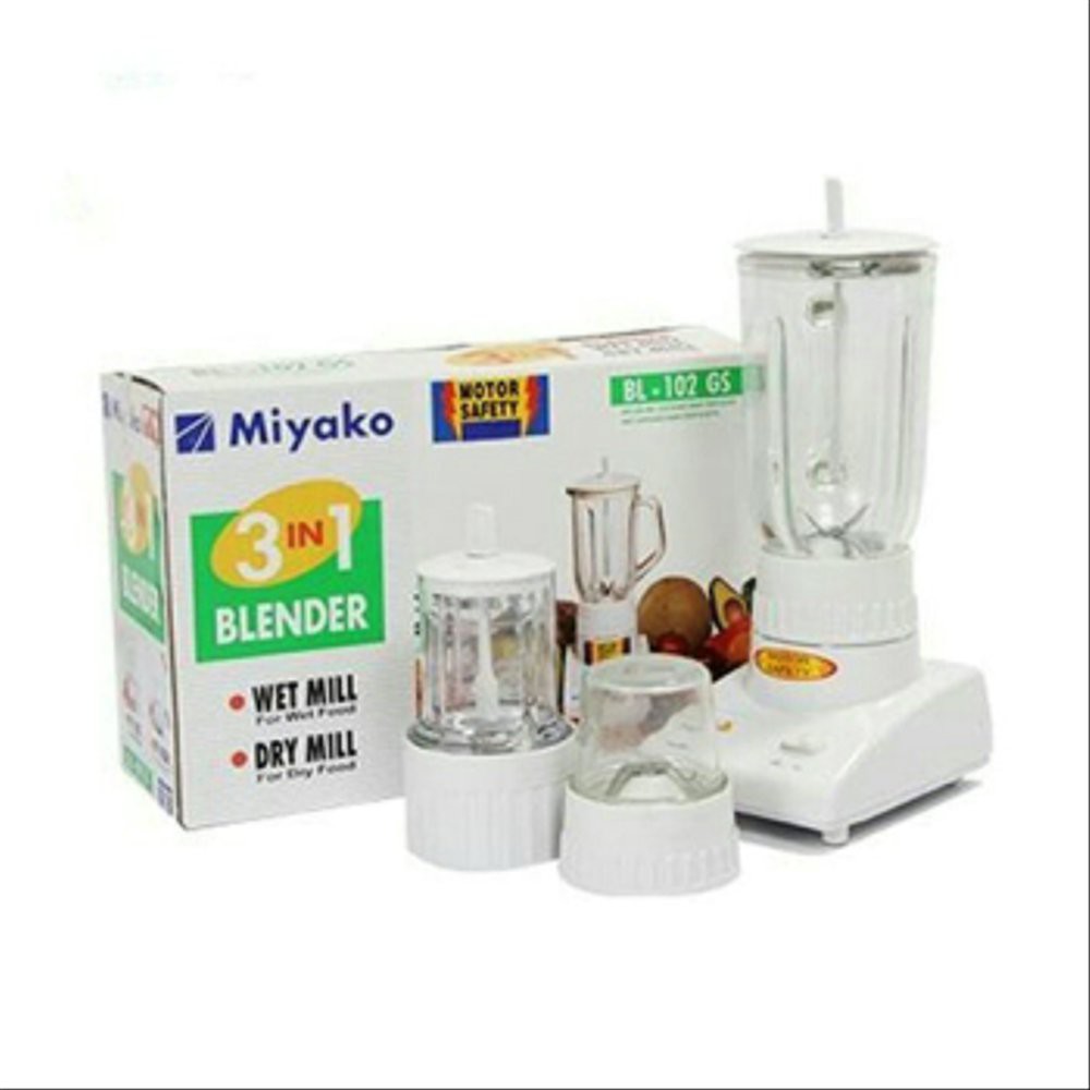 Blender Plastik 3 In 1 Miyako Type: BL-102PL (Khusus Daerah Medan)