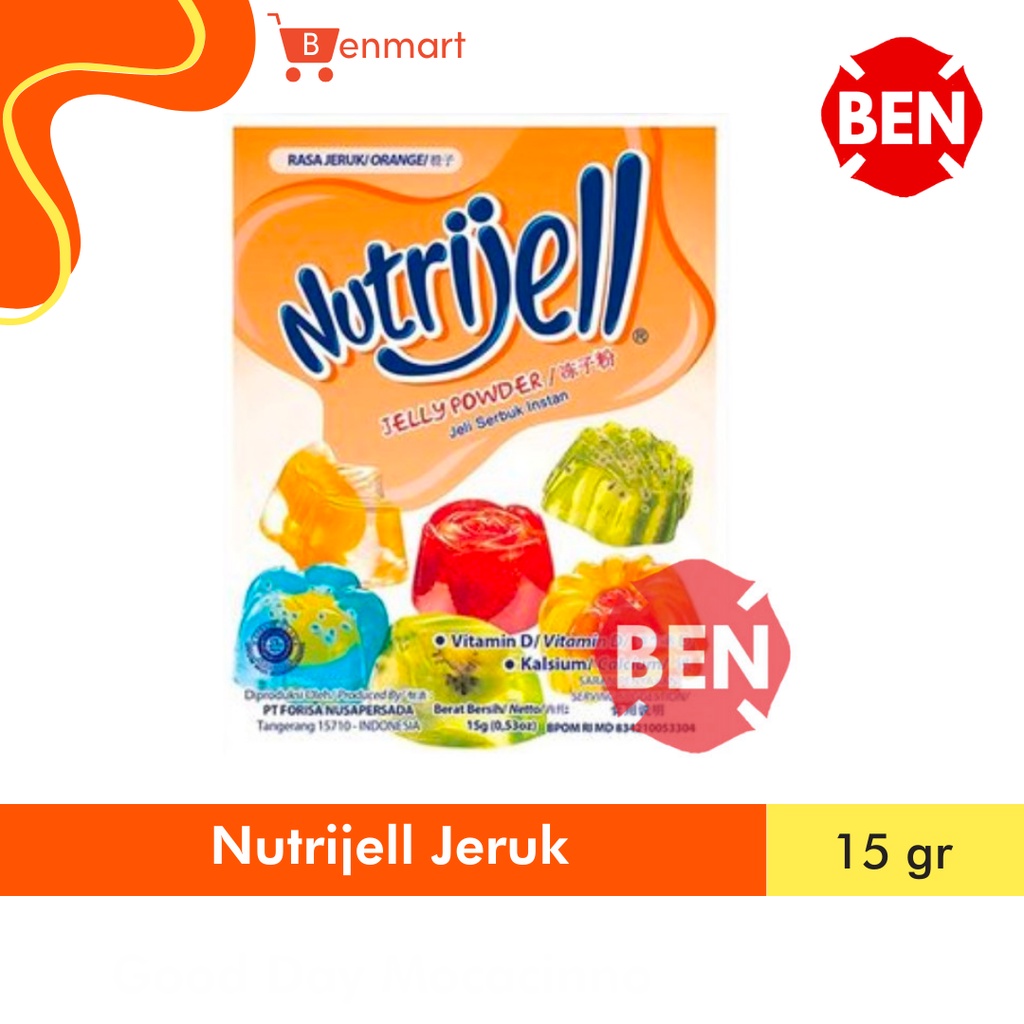 

Nutrijell Jeruk 15g 15gr 15 g gr - Nutri Jell Orange Agar Jelly Powder