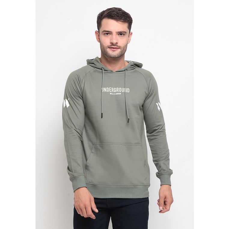 WILL-K LONDON “Underground" Hoodie Sage Green