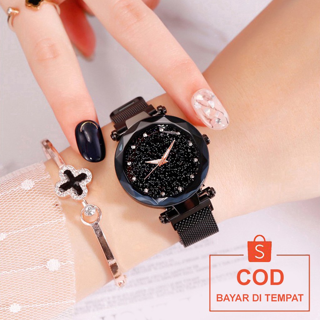 ✅COD Jam Tangan Rantai Magnet Analog Watch Aksesoris Fashion Wanita Cewek Anti Air Murah Couple Original