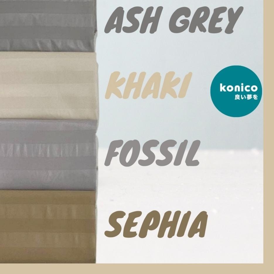 Hot Sale - KONICO kain sprei bahan EMBOS TENSEL SUTRA  Motif GARIS METERAN 100 GSM ,,
