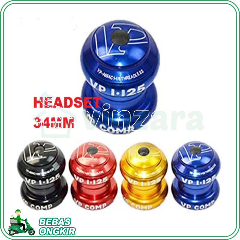 Headset VP 34 mm Sepeda MTB BALAP BMX 34MM Head set Threadless Semi Integrated KOM LEHER GARPU Seale
