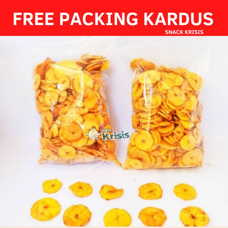 

Keripik pisang kepok super 250 gram pisang madu bulat/ panjang rasa caramel manis