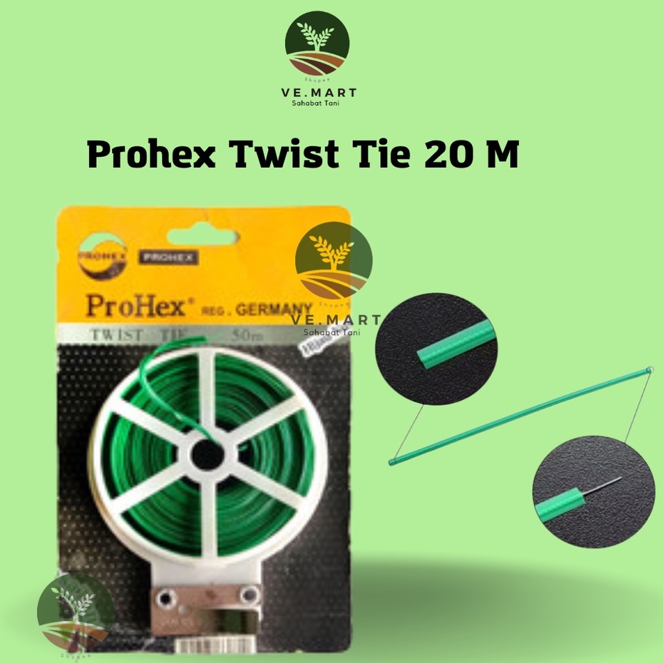 

Prohex Twist Tie 20 M Kawat Pengikat Serbaguna Pengikat Batang Tanaman Pengikat Kabel