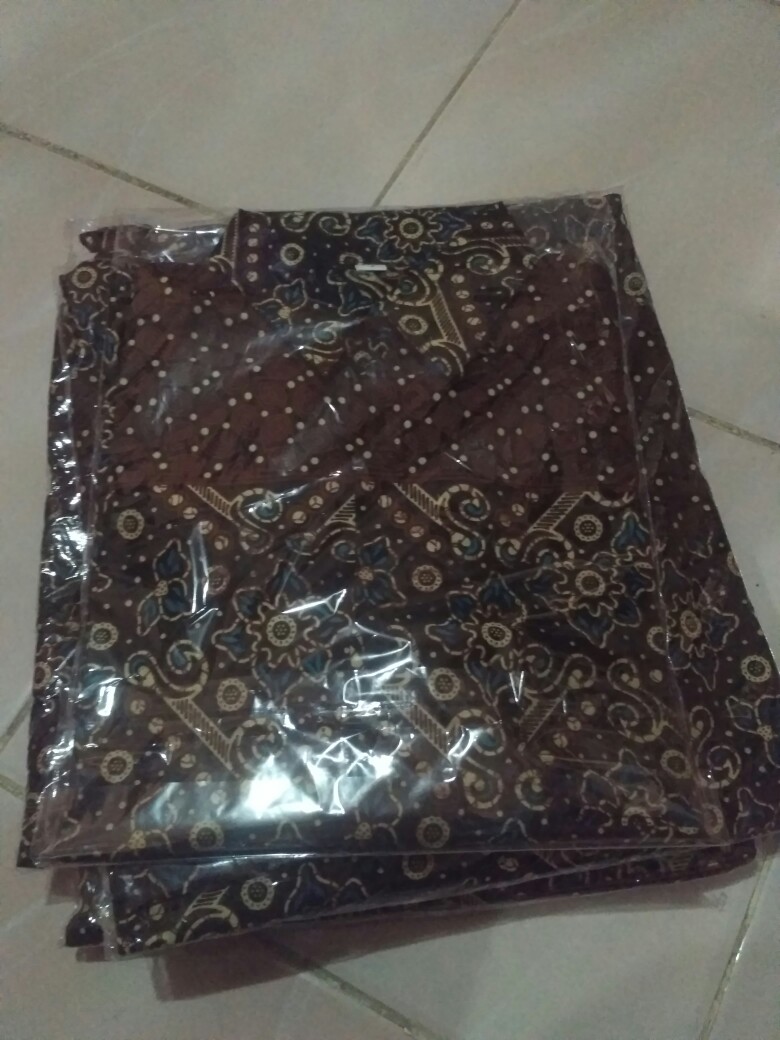 Baju Batik Couple Keluarga Gamis M L Xl Xxl Xxxl Super Jumbo Motif Mataram