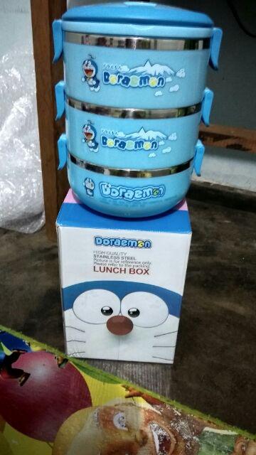 Rantang / Lunch Box Doraemon/ Hello Kitty 3 Susun
