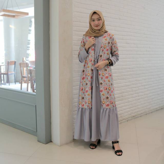 Busana Muslim maxi Gamis amna maxi