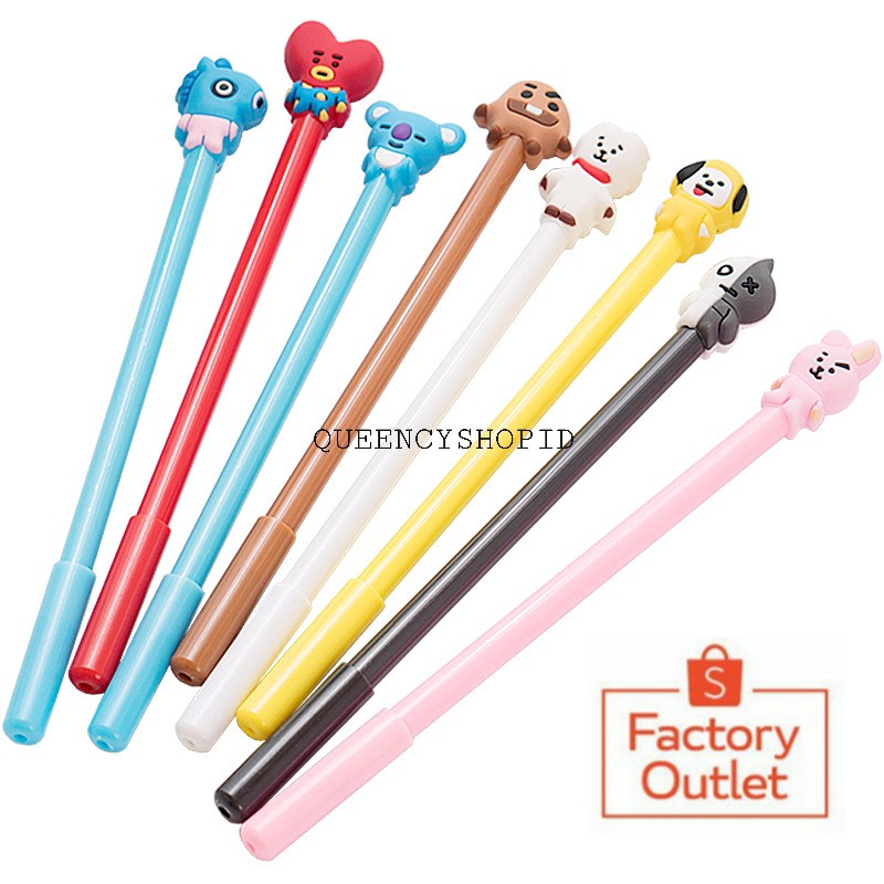 Pulpen BTS K-POP Tebal 0.5mm BT21 Series