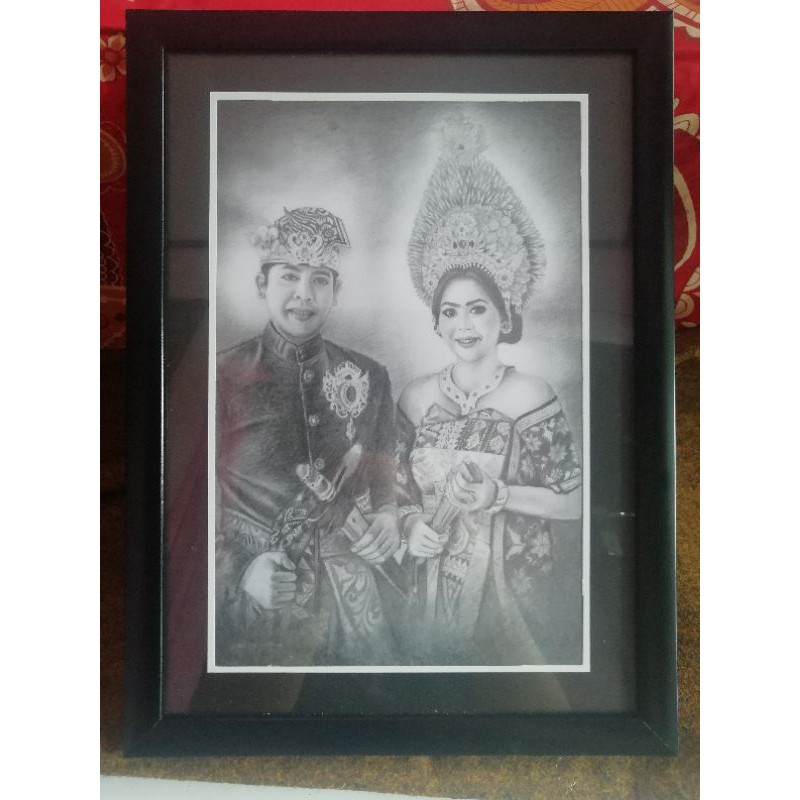 sketsa wajah, lukisan realistic wajah, lukisan klasik pensil