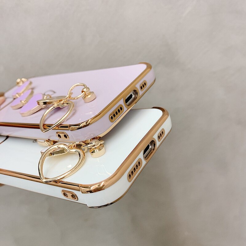 bracelet Electroplating case iphone11 12 Pro Max XS X XR 7 8 Plus SE 2020 side patterned love soft shell shockproof full cover protective cover casing iphone